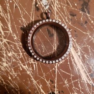 Origami owl copper with stones locket